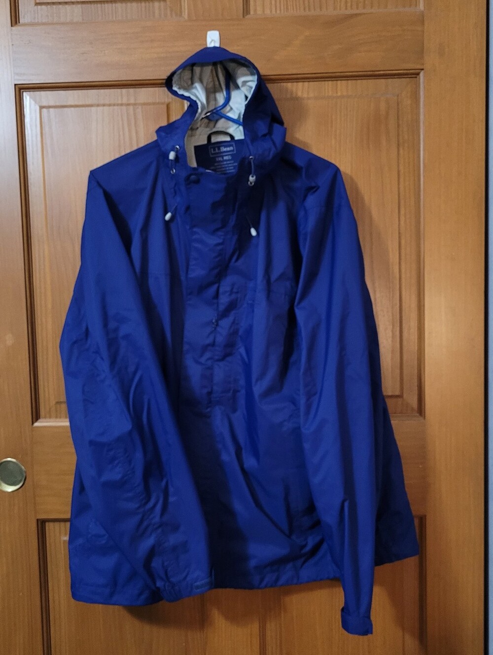 L.L.Bean Men's Trail Model Rain Jacket XXL Blue Outdoor Travel